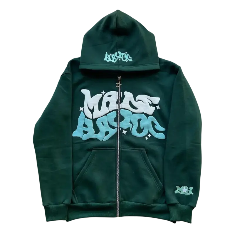 Stay fresh in the CUPIDXO All Stars Zip Up – Green!